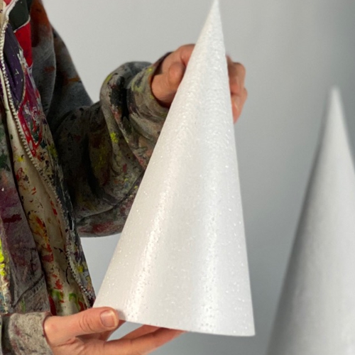 300mm high x 150 mm diameter Polystyrene Cone - pack of 10